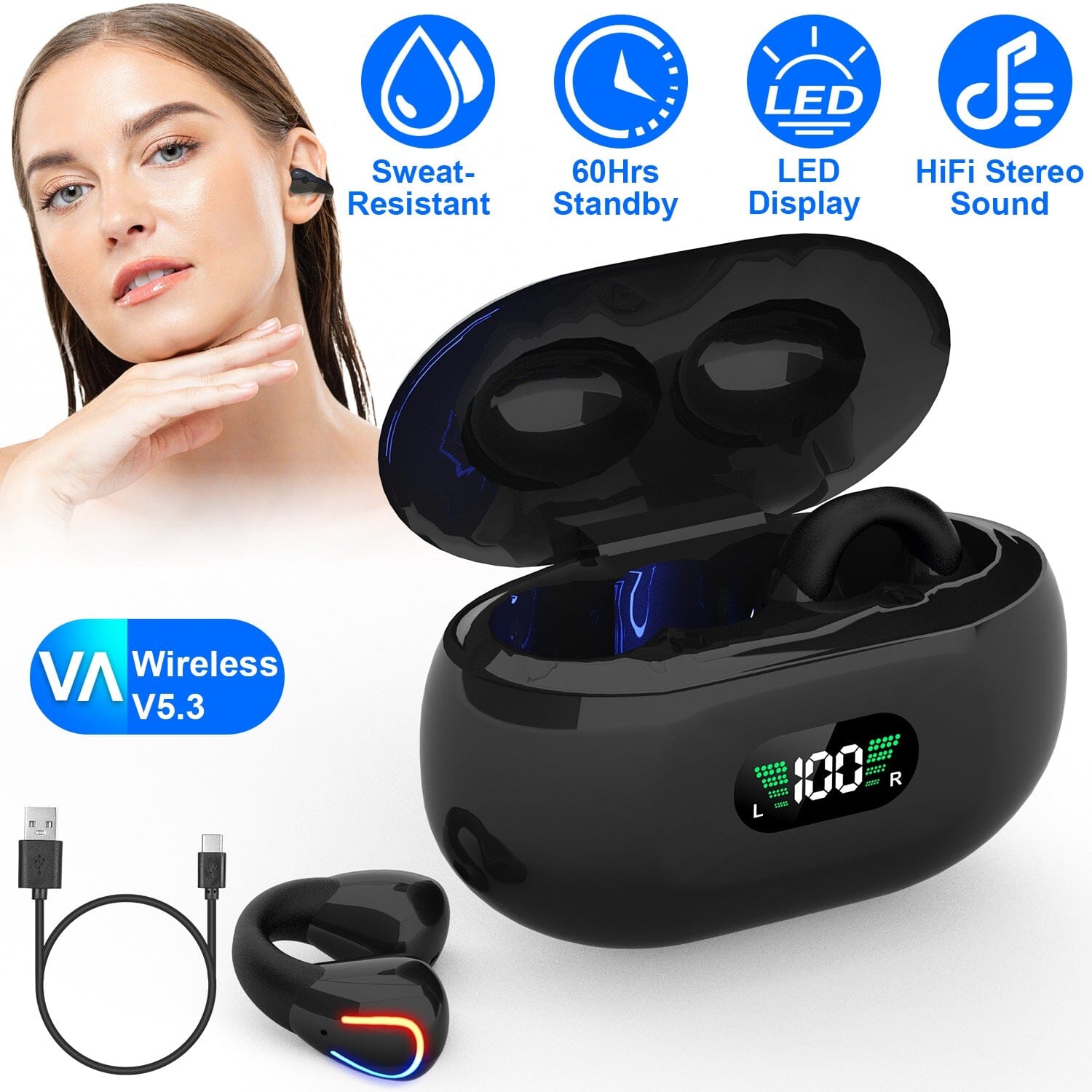 WirelessWireless Headphones TWS online Bluetooth 5.0 Earphones