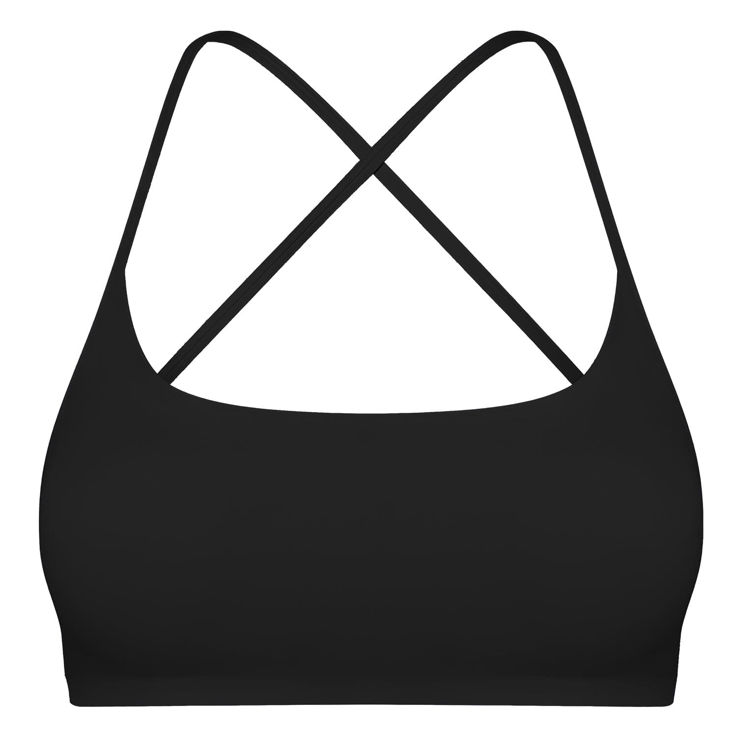 Women Cross Back Sport Bras Padded with Removable Pads Thin Straps Women's Swimwear & Lingerie Black S - DailySale