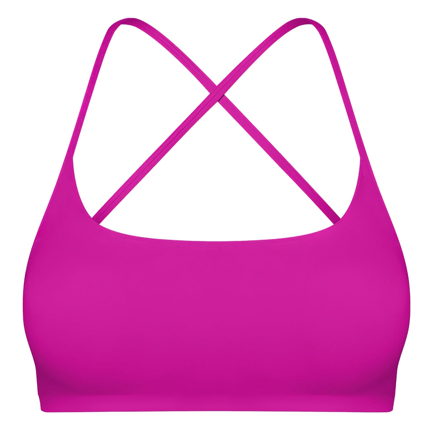 Women Cross Back Sport Bras Padded with Removable Pads Thin Straps Women's Swimwear & Lingerie Rose Red S - DailySale