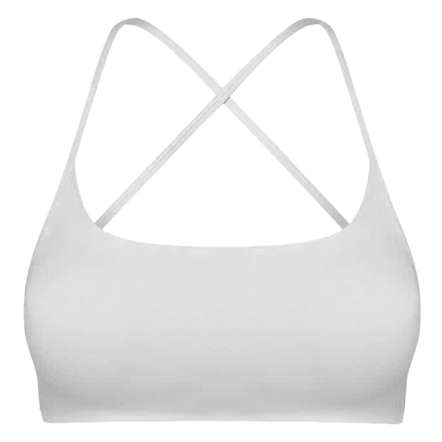 Women Cross Back Sport Bras Padded with Removable Pads Thin Straps Women's Swimwear & Lingerie White S - DailySale