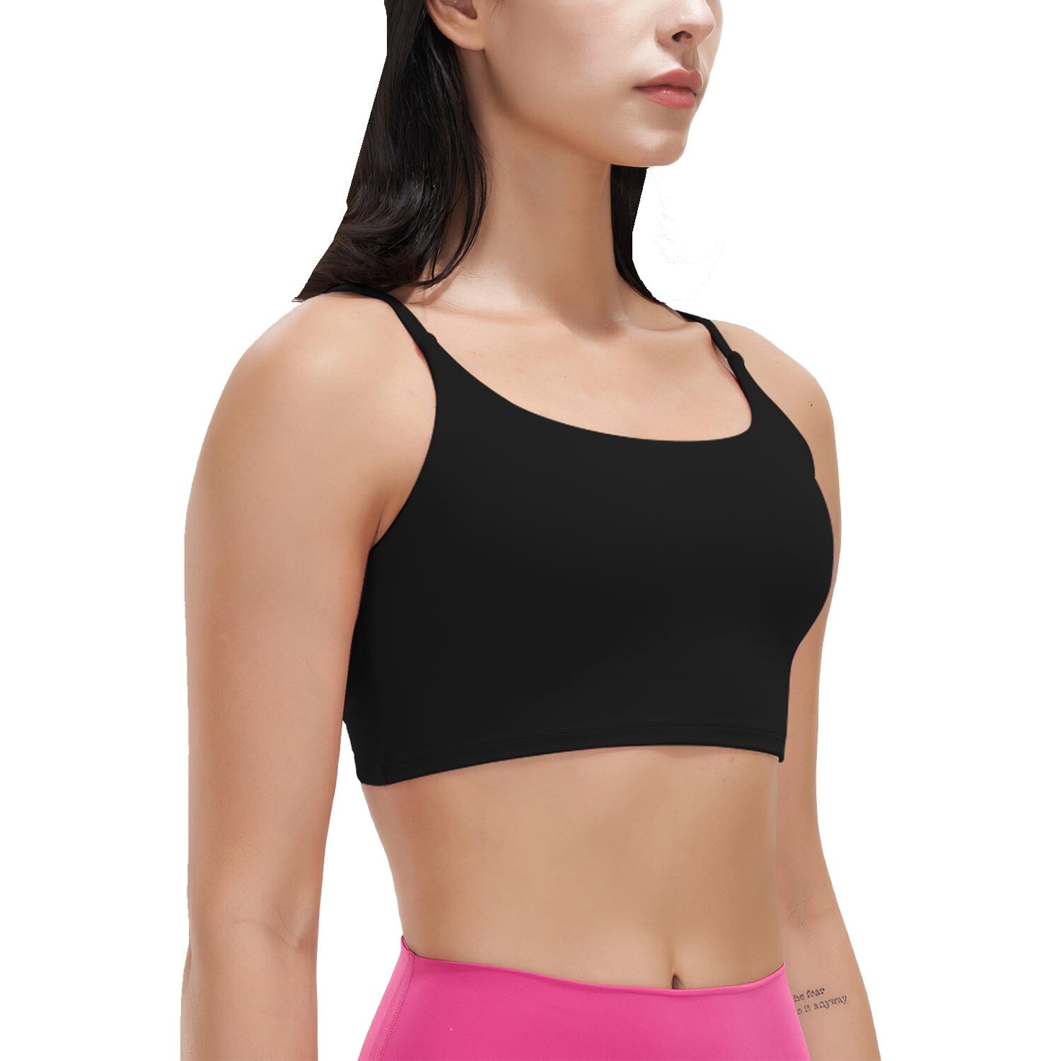 Women Strap Sport Bras Padded Strappy Tank Tops Women's Swimwear & Lingerie Black S - DailySale