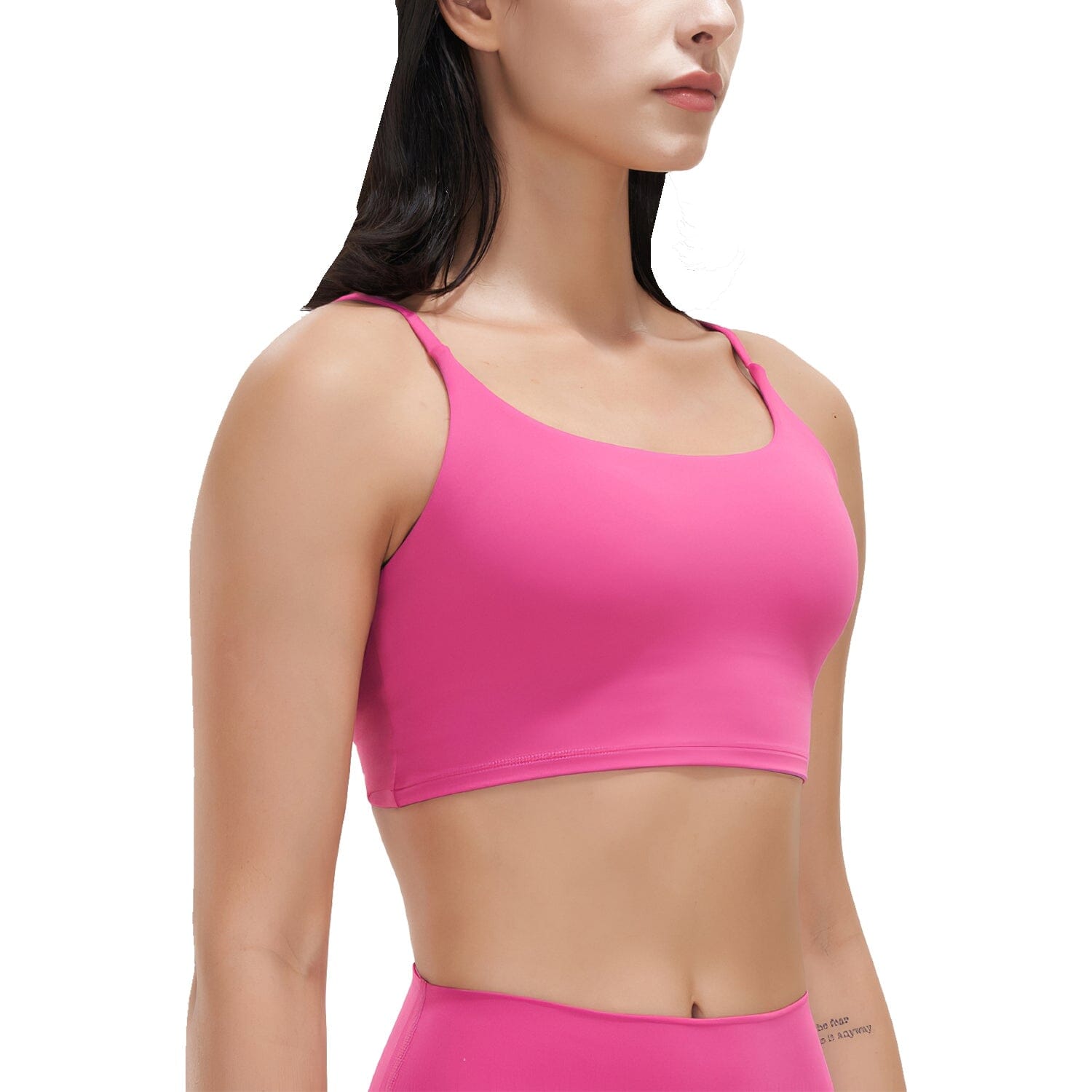 Women Strap Sport Bras Padded Strappy Tank Tops Women's Swimwear & Lingerie Pink S - DailySale