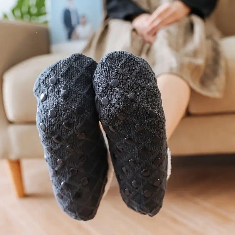 Women's Autumn Winter Plush Lined Indoor Low Cut Socks Women's Shoes & Accessories - DailySale