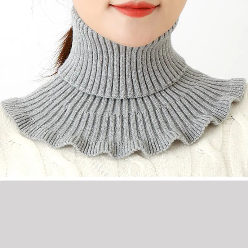 Women's Coldproof Warm Knitted Neck Scarf Women's Shoes & Accessories Gray - DailySale