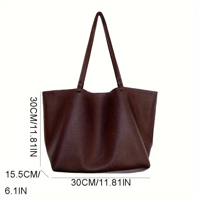 Women's Large Totes PU Leather Shoulder Bag Soft Purse Hobo Handbag Casual Top Handle Bag For Travel Work Bags & Travel - DailySale