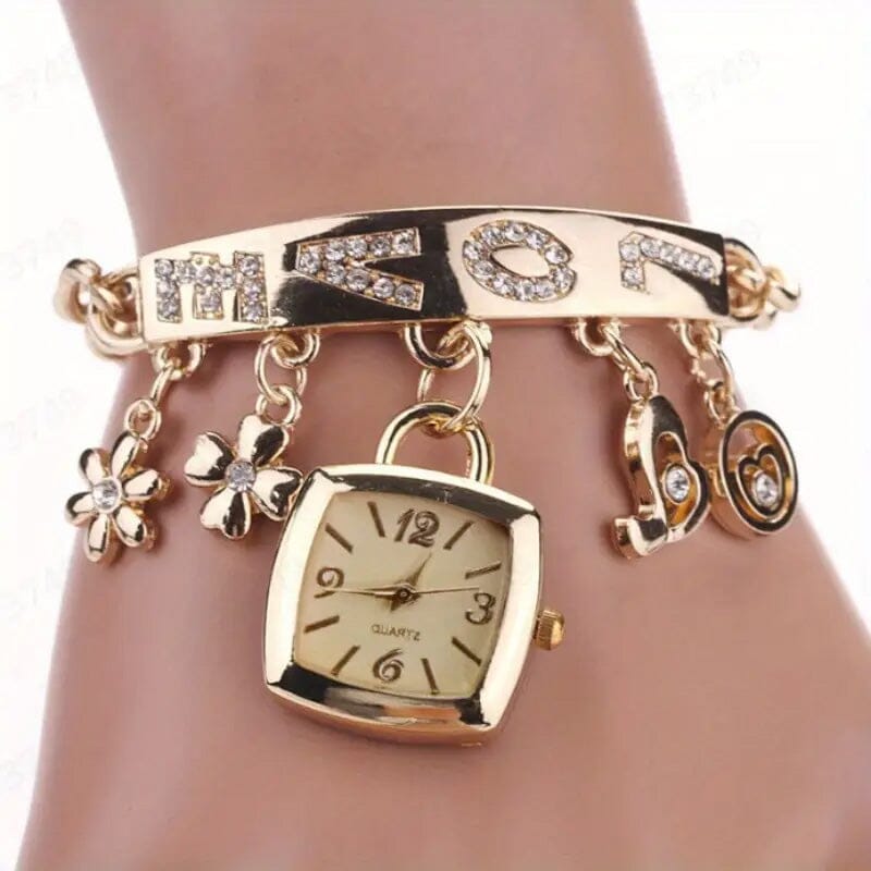 Women's Love Alphabet Bracelet Alloy Quartz Watch Watches - DailySale