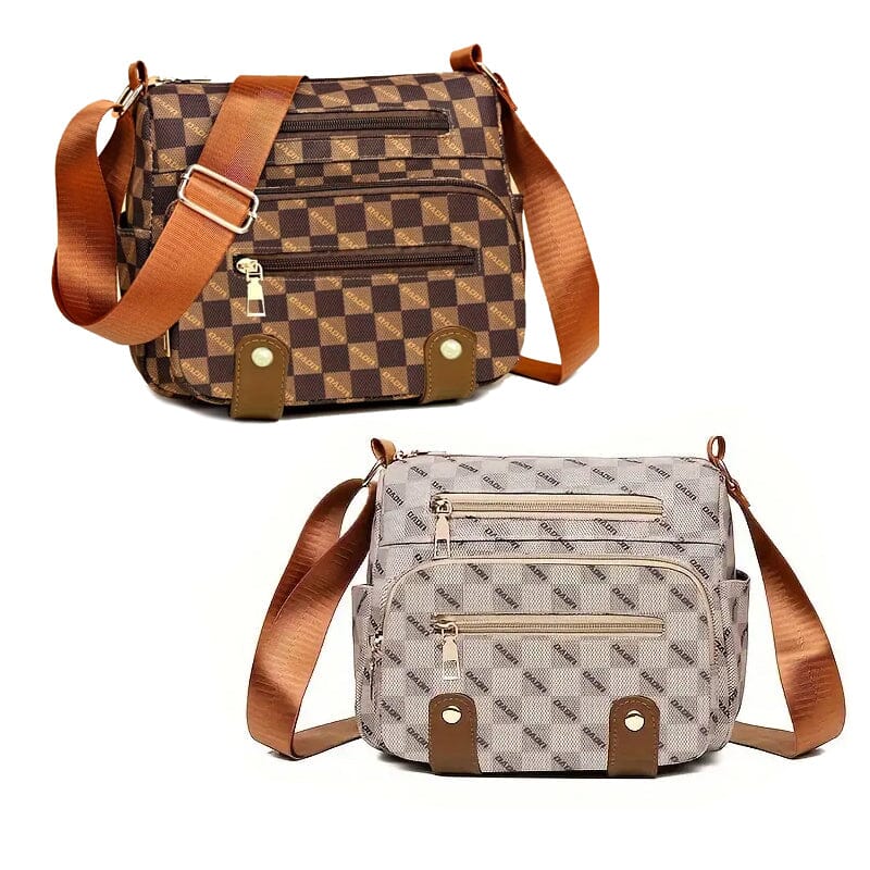 Women's Multi Pocket Plaid Pattern Crossbody Bag Bags & Travel - DailySale