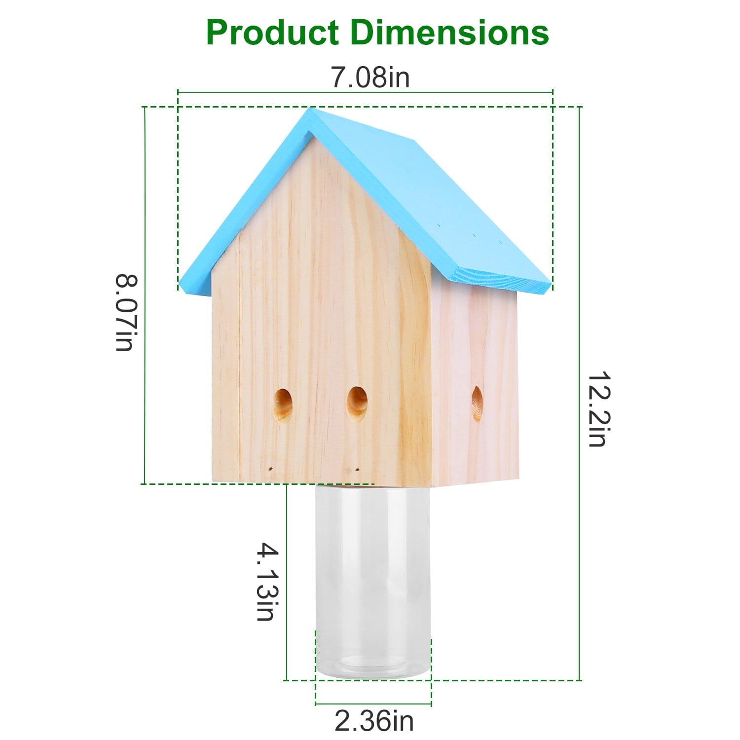 Wood Carpenter Bee Trap Outdoor Natural Pine Wood Pest Control - DailySale