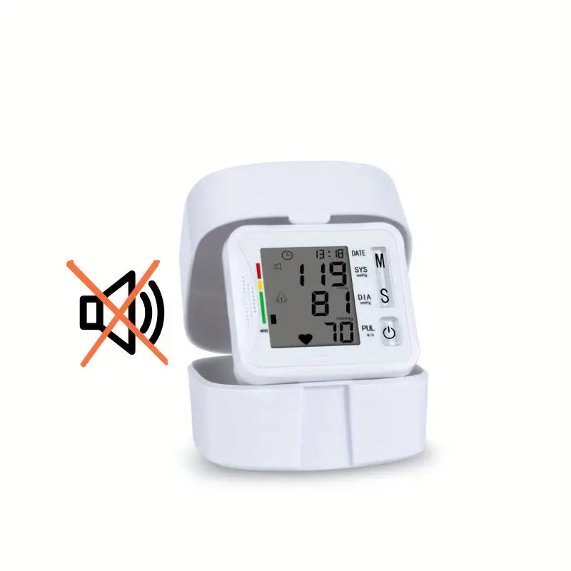 Wrist Blood Pressure Monitor with LCD Display, Adjustable Cuff with Irregular Heartbeat Detection Wellness - DailySale