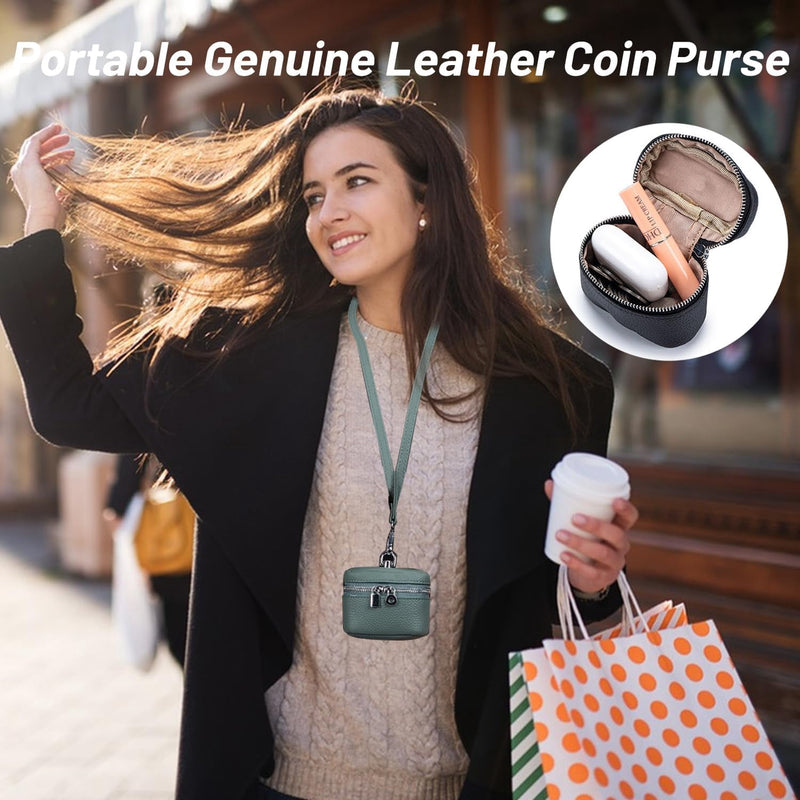 Pouch worn on the lanyard around the neck while shopping