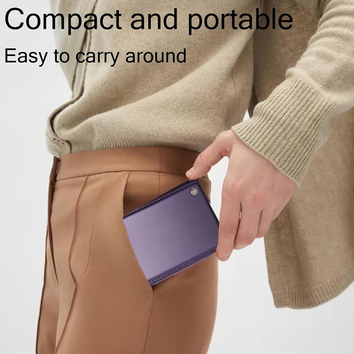 Wallet sliding into a trouser pocket