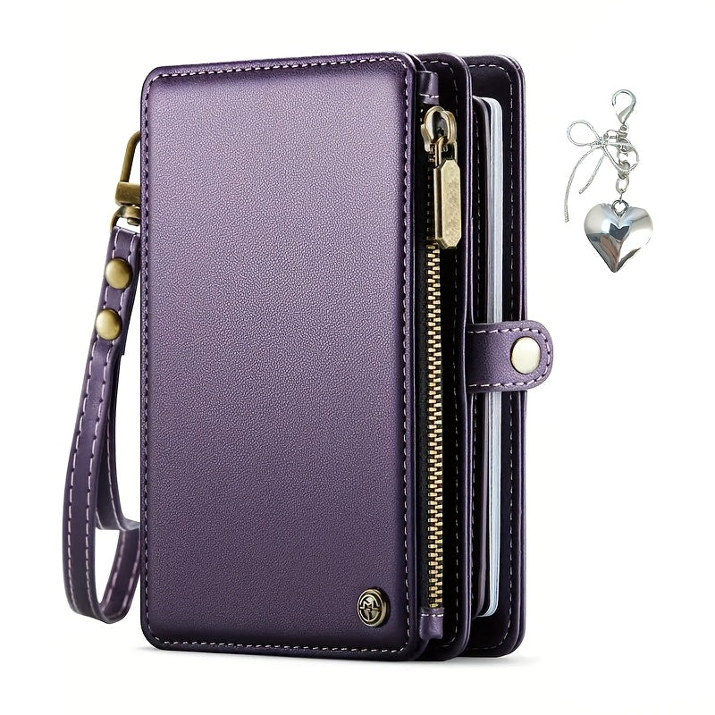 Purple travel wallet wristlet