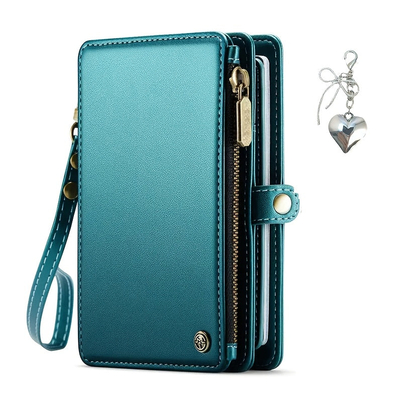 Teal travel wallet wristlet