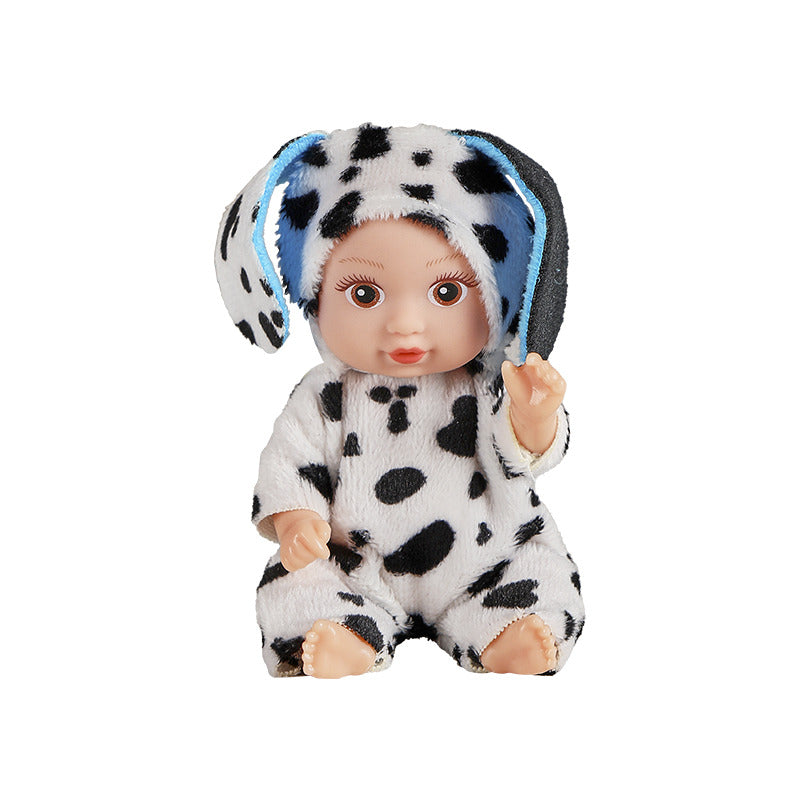 Spotted dalmatian puppy costume mini doll