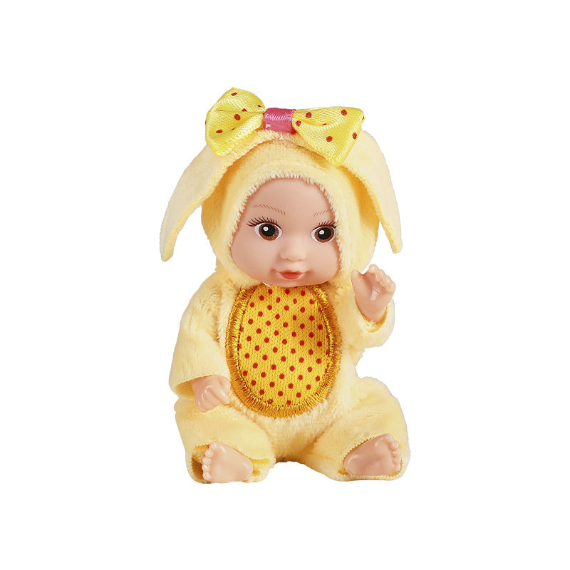 Yellow bunny costume mini doll