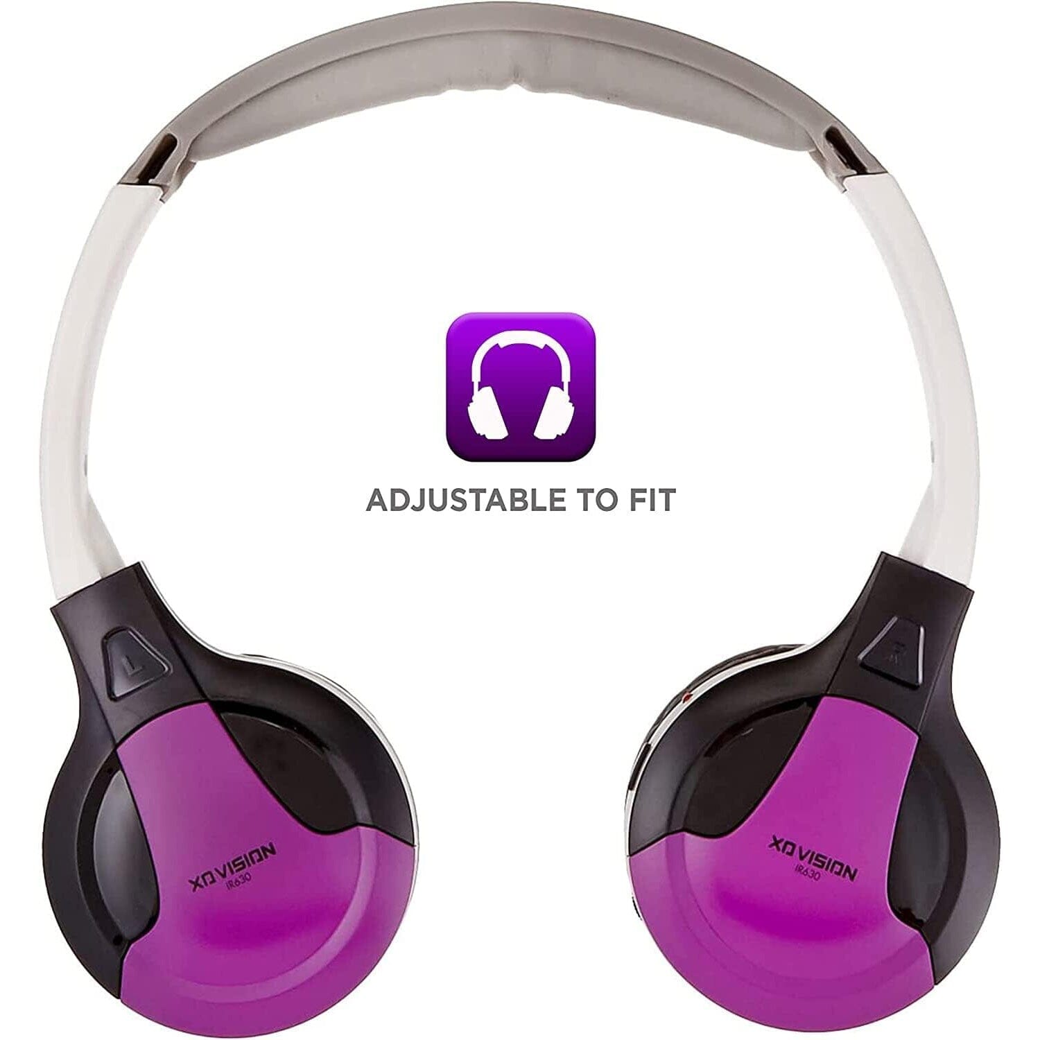 XO Vision IR630PR Universal IR Wireless Foldable Headphones - Bluetooth-Enabled Lightweight (Purple) Headphones - DailySale