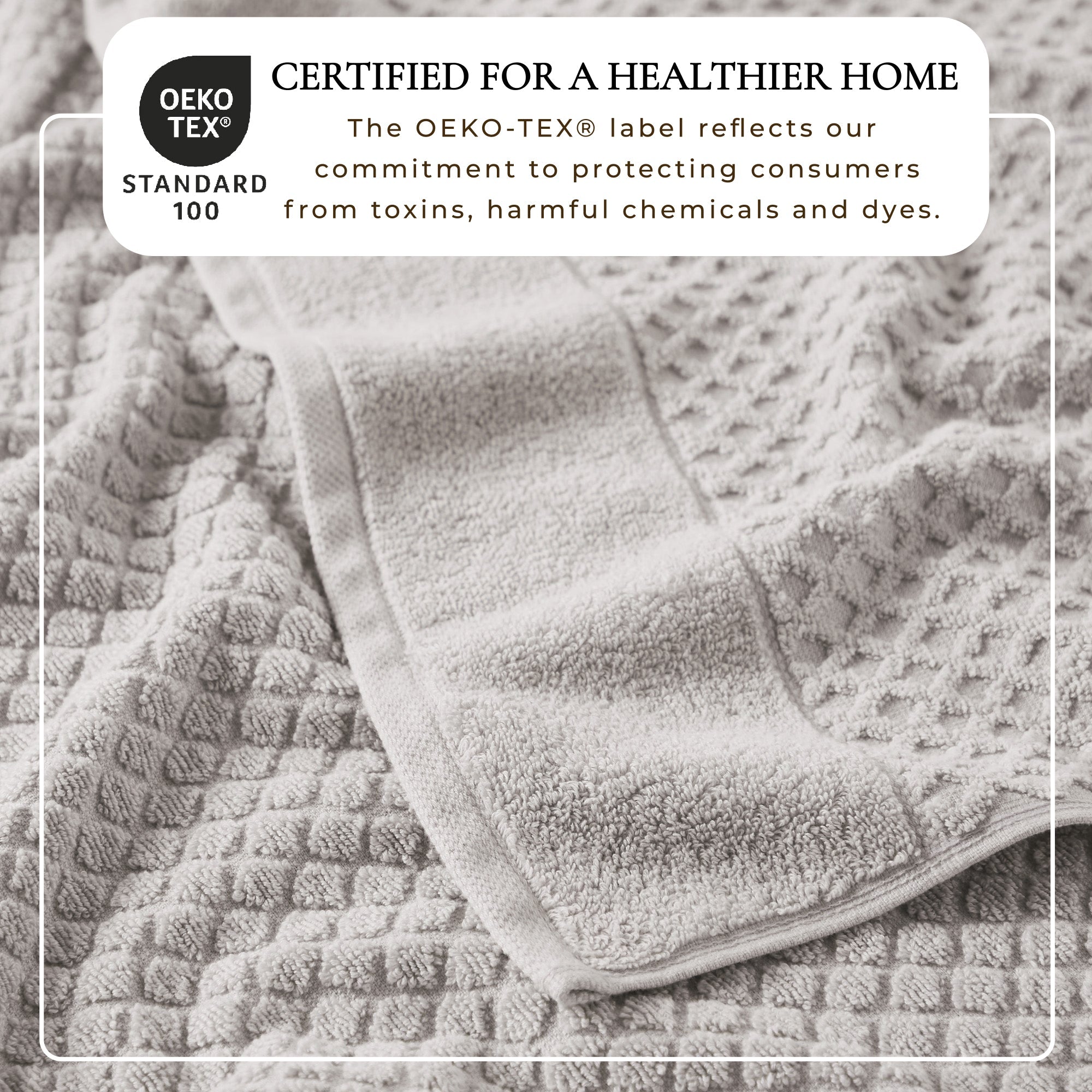 Cotton Diamond Waffle Weave Bath Towel Set - Grayson Collection
