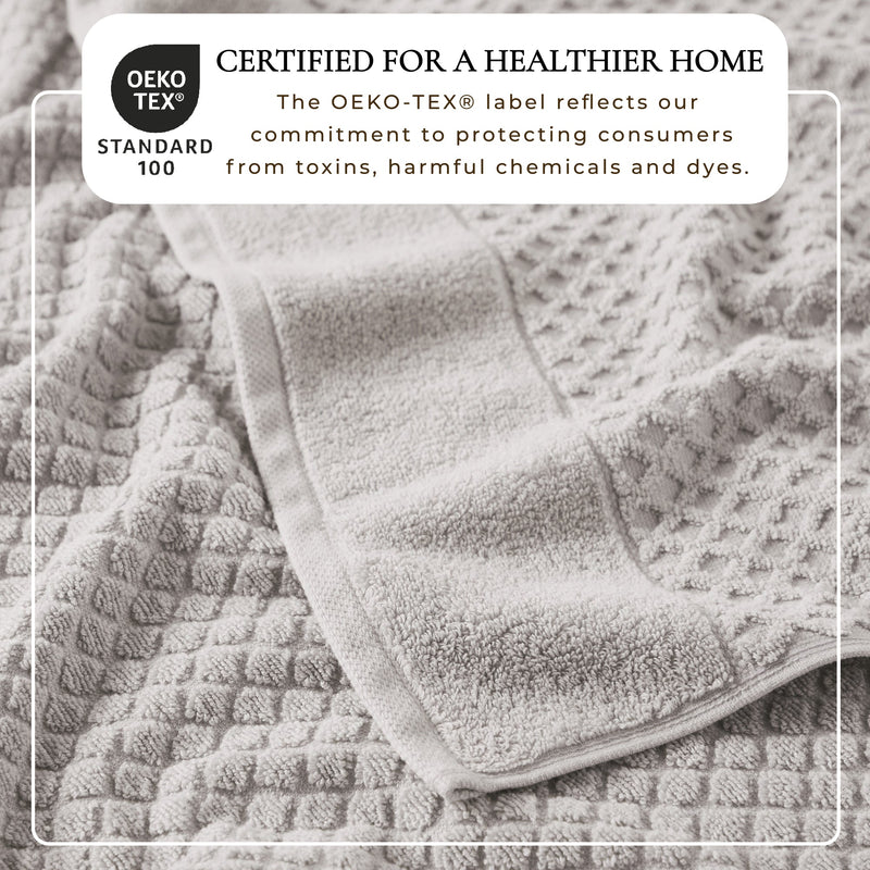 Cotton Diamond Waffle Weave Bath Towel Set - Grayson Collection