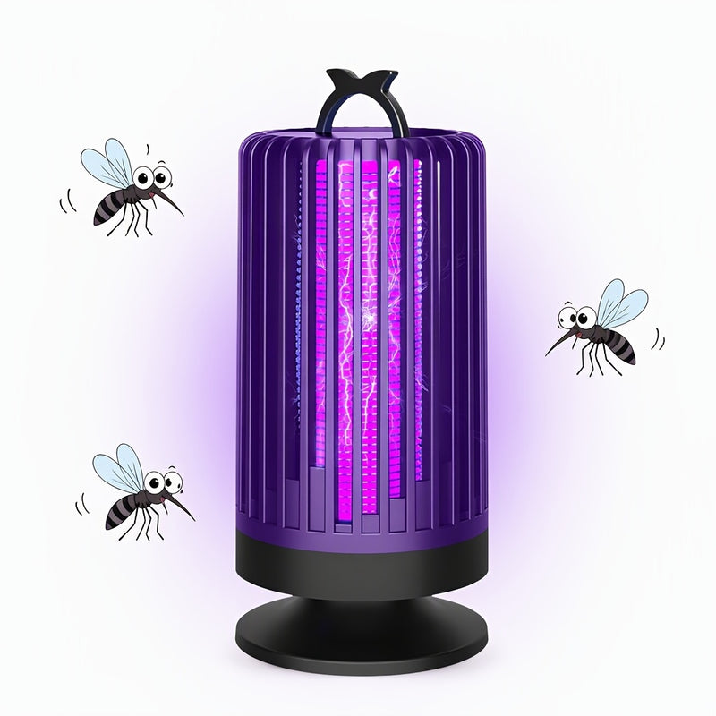 Purple bug zapper on a white background