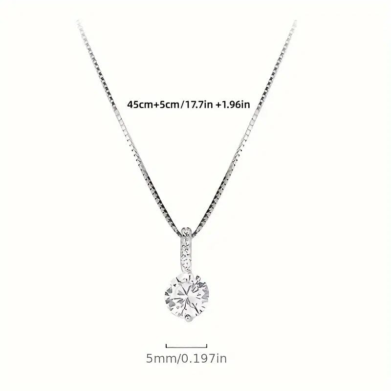 Zirconia Water Drop Pendant Clavicle Chain Necklace Necklaces - DailySale