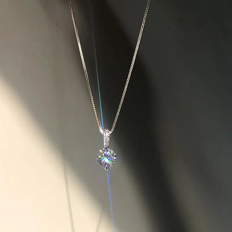 Zirconia Water Drop Pendant Clavicle Chain Necklace Necklaces - DailySale