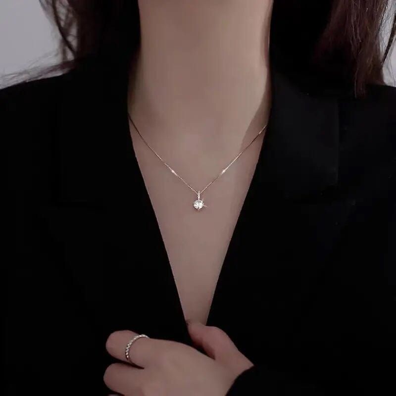 Zirconia Water Drop Pendant Clavicle Chain Necklace Necklaces - DailySale