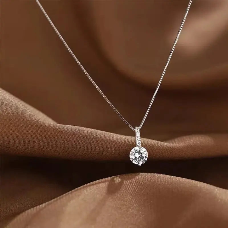 Zirconia Water Drop Pendant Clavicle Chain Necklace Necklaces - DailySale