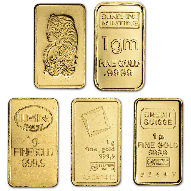 1 gram Gold Bar - Random Brand - Secondary Market - 999.9 Fine Everything Else - DailySale