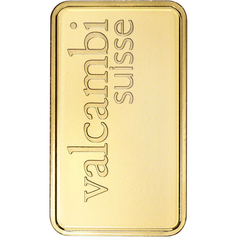 1 oz. Gold Bar Valcambi Suisse 999.9 Fine in Assay Everything Else - DailySale