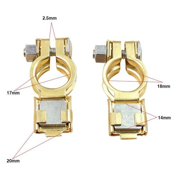 1-Pair: Adjustable Battery Terminal Clamp Clips Automotive - DailySale