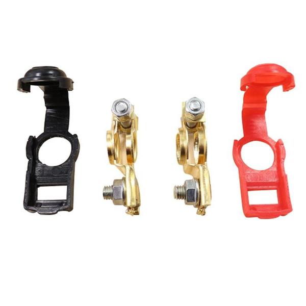 1-Pair: Adjustable Battery Terminal Clamp Clips Automotive - DailySale