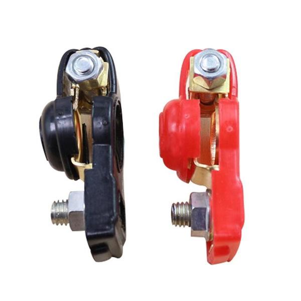 1-Pair: Adjustable Battery Terminal Clamp Clips Automotive - DailySale