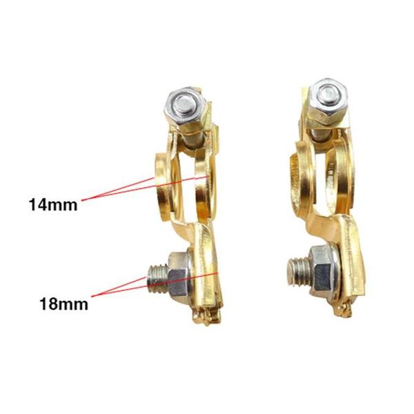 1-Pair: Adjustable Battery Terminal Clamp Clips Automotive - DailySale