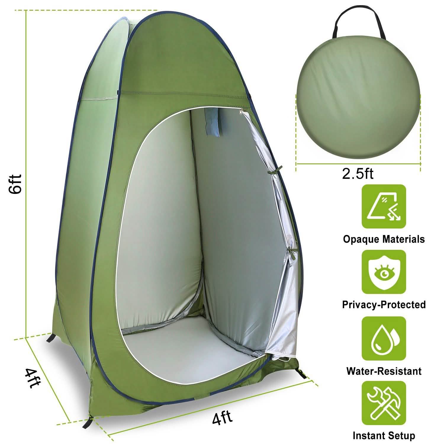1 Person Outdoor Pop Up Toilet Tent Sports & Outdoors - DailySale