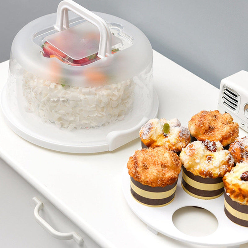 10" Cake Storage Container with Handle Plastic Cake Box Kitchen Storage - DailySale