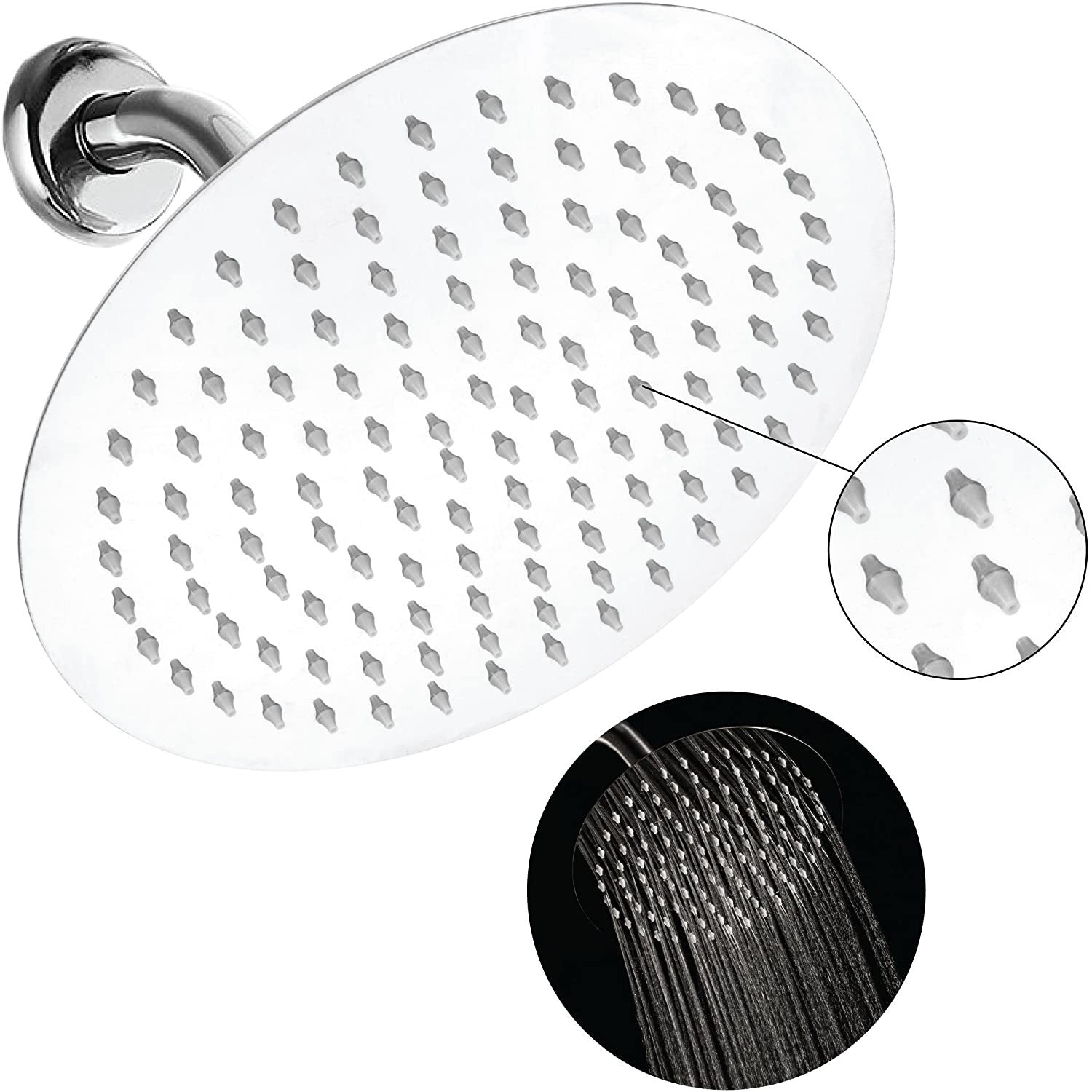 10 Inch Rainfall Shower Head Bath - DailySale