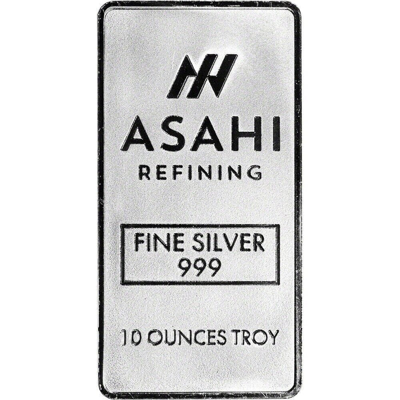 10 oz. Silver Bar - Asahi Refining - .999 Fine Silver in Sealed Protective Plastic Everything Else - DailySale