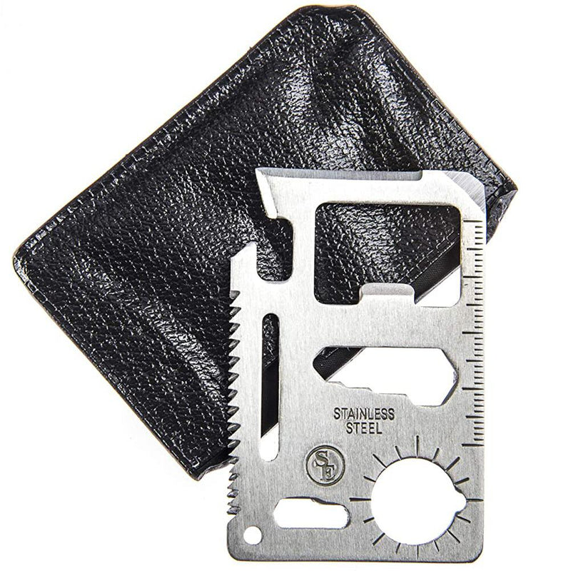 10-Pack: 11-in-1 Stainless Steel Survival Pocket Tool Sports & Outdoors - DailySale