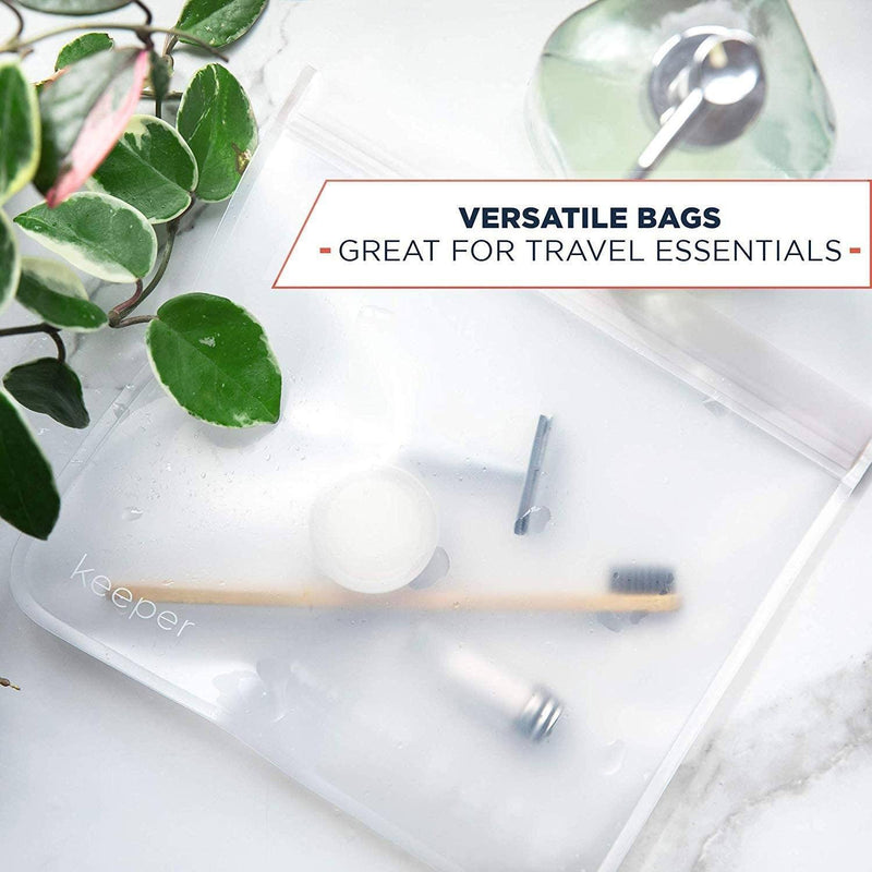 10-Pack: 32 oz Keeper Reusable Ziplock Bags Kitchen Essentials - DailySale