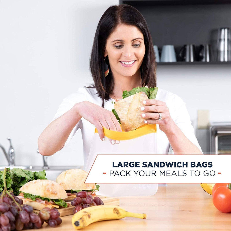 10-Pack: 32 oz Keeper Reusable Ziplock Bags Kitchen Essentials - DailySale