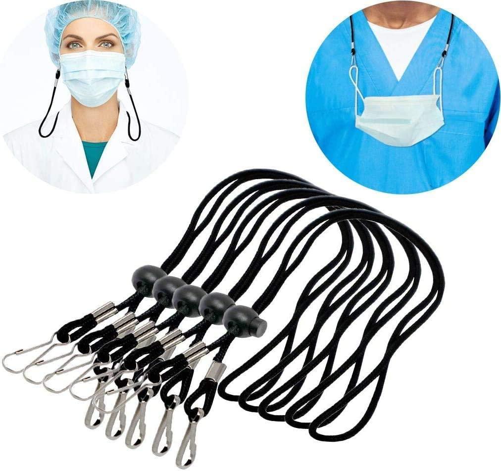 10-Pack: Adjustable Face Mask Neck Lanyard Face Masks & PPE - DailySale