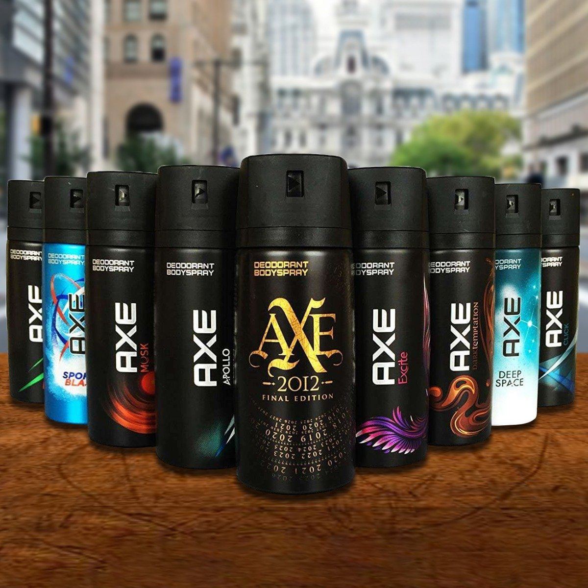 10-Pack AXE Body Spray Deodorant Anti-Perspirant on city background