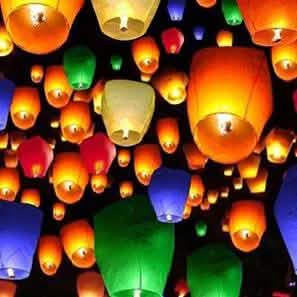 10-Pack: Biodegradable Paper Sky Lanterns Sports & Outdoors - DailySale