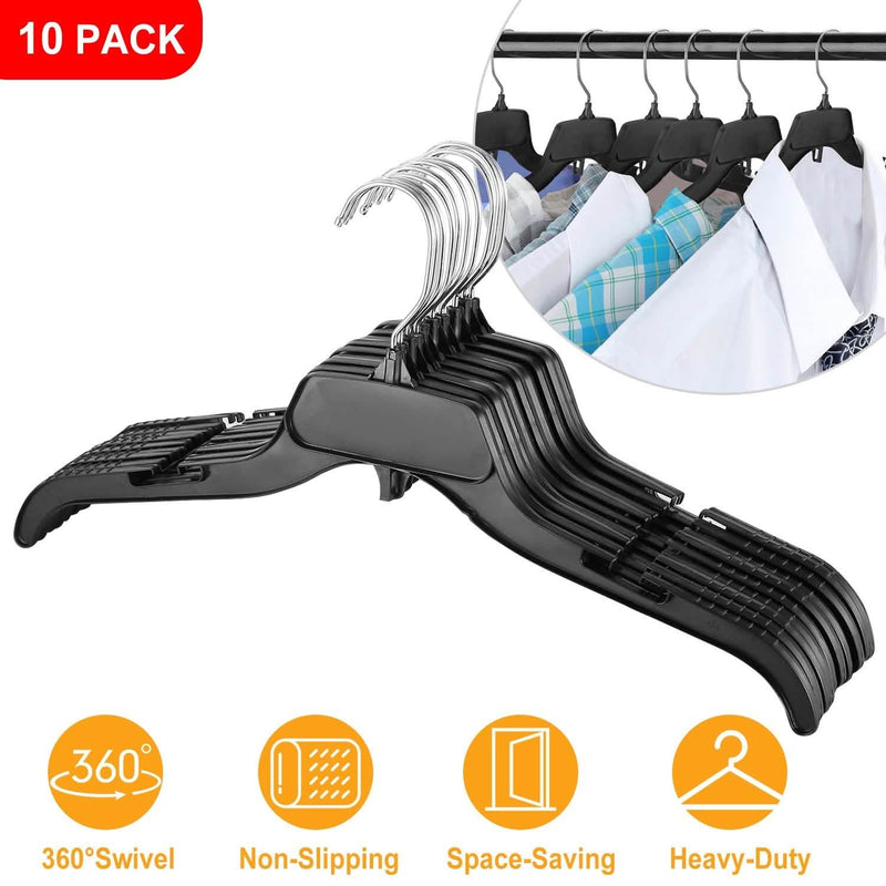 10-Pack: Clothes Hanger Non-Slip Notched Space-Saving Closet & Storage - DailySale
