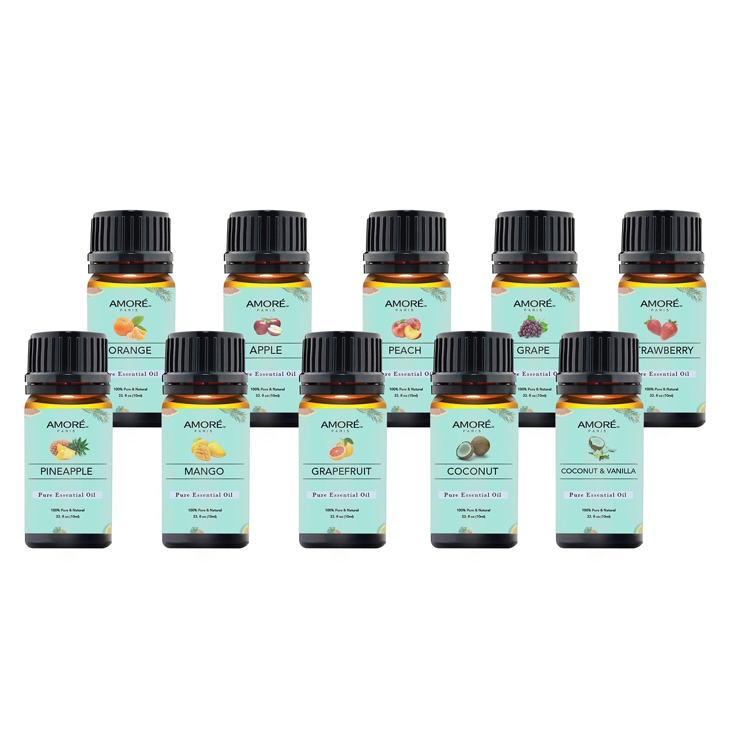 10-Pack: Fruity Fragrance Premium Aromatherapy Diffuser Oils Set For Candle & Soap Making Wellness - DailySale