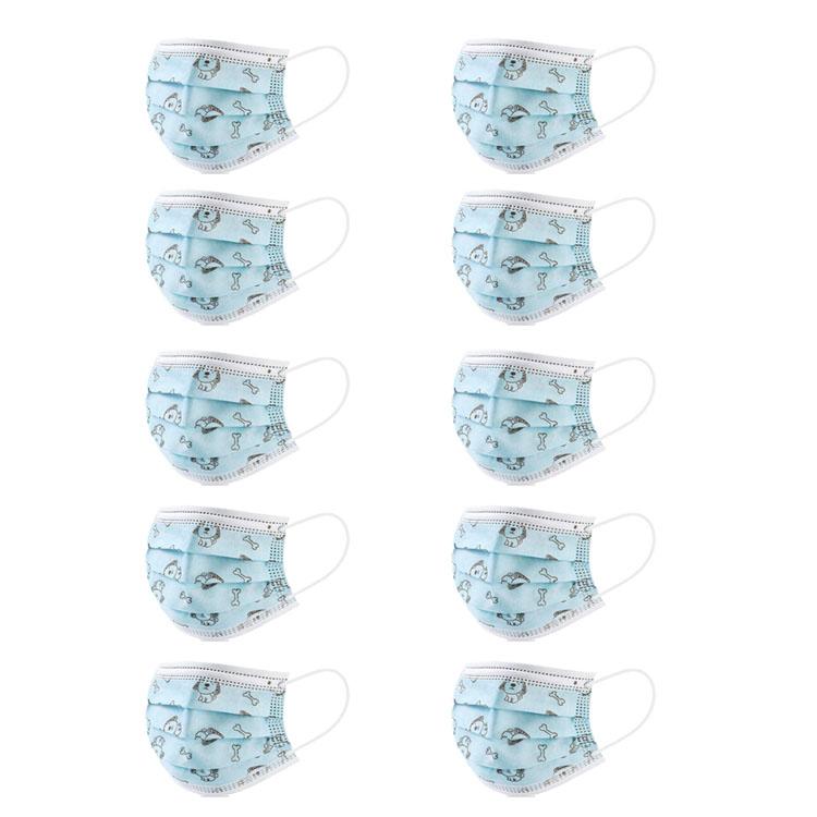 10-Pack: Kids Disposable Face Mask Face Masks & PPE Blue - DailySale