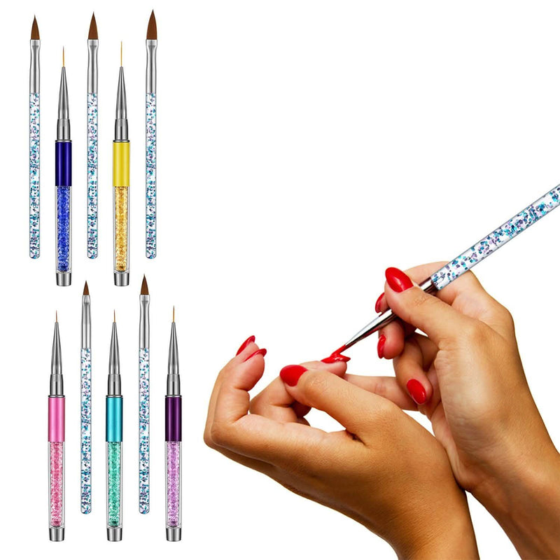 10-Pack: Premium Silicone 3D Nail Art Liner and Brushes Set Beauty & Personal Care - DailySale