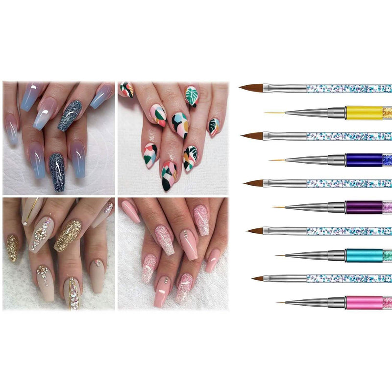 10-Pack: Premium Silicone 3D Nail Art Liner and Brushes Set Beauty & Personal Care - DailySale