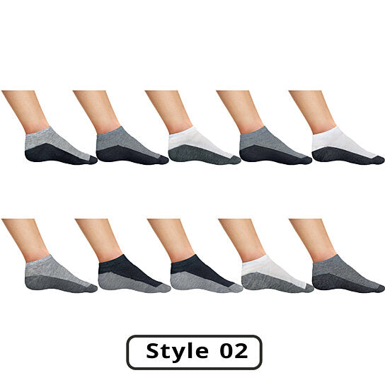 10-Pairs: Men's Active Low-Cut Ankle Socks Men's Shoes & Accessories Style 2 - DailySale