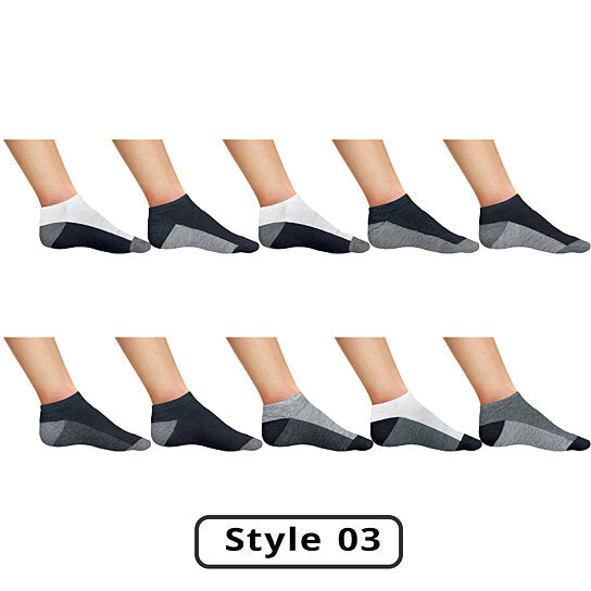 10-Pairs: Men's Active Low-Cut Ankle Socks Men's Shoes & Accessories Style 3 - DailySale